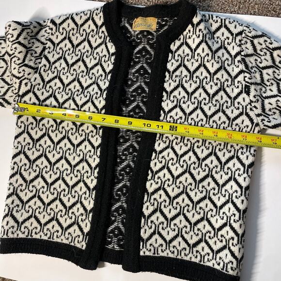 XS/s VTG 60s Billie Jo Sportswear Knit Sweater Sayelle Cardigan No Buttons - Picture 4 of 15